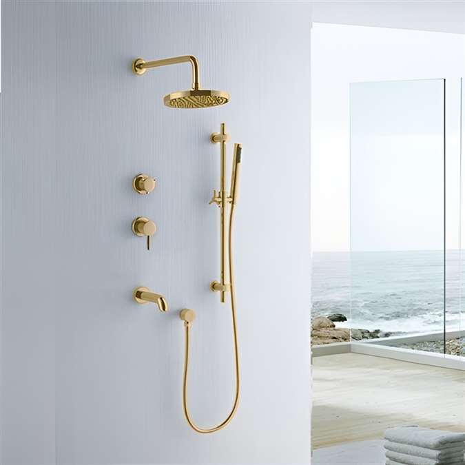 Hotel Fabeno Gold Shower Set designer shower system