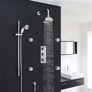 Lima-Thermostatic-Shower-System with concealed mixer