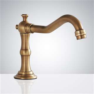 Bathselect Hotel Antique Brass Commercial Touchless Automatic Sensor Faucet