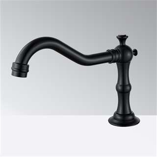 BathSelect Matte Black Finish Brass Commercial Touchless Automatic Sensor Faucet