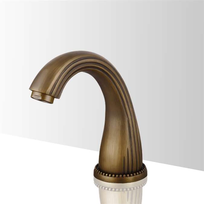 Venice Hotel Antique Gold Finish Brass Commercial Automatic Touchless Sensor Faucet