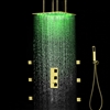 Hotel Venice Ceiling Mount LED Shower Set in Gold Finish