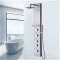 Thermostatic Shower System Panel with Rainfall Shower Head Hand Shower in Stainless Steel