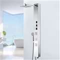 Shower Panel System with Heavy Rain Showerhead and Spray Wand in Chrome