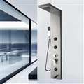 Shower Panel System in Stainless Steel with Rainfall Waterfall Shower Head and Shower Wand