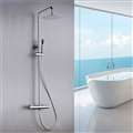 Shower System with Shower Head and Hand Shower in Polished Chrome