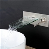 Lima Hostelry Wall Mount Waterfall Brushed Nickel Bathroom Faucet