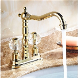 BathSelect Luna Crystal Dual Handle Long Neck Faucet