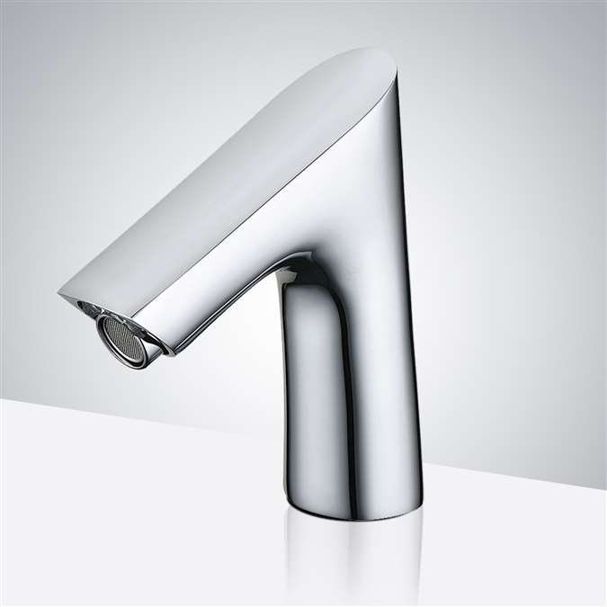 Commercial Chrome Finish Deck Mount Sensor Faucet