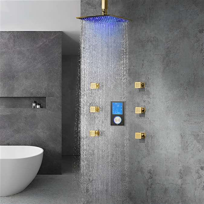 Smart Digital Shower System Combo With Digital Mixer And 360 ...