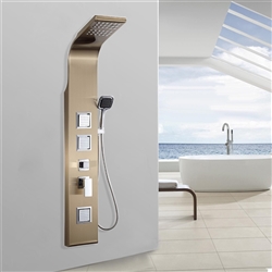 Venice Massage Shower Panel Champaign Gold