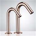 Hotel BathSelect Goose Neck Rose Gold Dual Commercial Automatic Sensor Faucet And Soap Dispenser