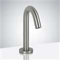 Carpi Brushed Nickel Finish Goose Neck Deck Mount Automatic Commercial Sensor Faucet