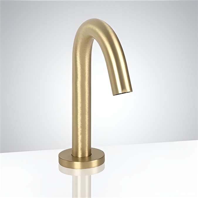 Brushed Gold Commercial Building Bathroom Faucet