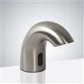 Lyon Commercial Deck Mount Sensor Faucet in Brushed Nickel Finish