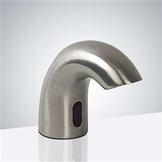 Lyon Commercial Deck Mount Sensor Faucet in Brushed Nickel Finish