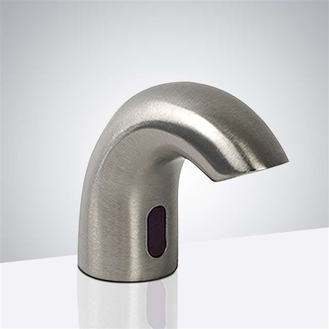 Lyon Commercial Deck Mount Sensor Faucet in Brushed Nickel Finish