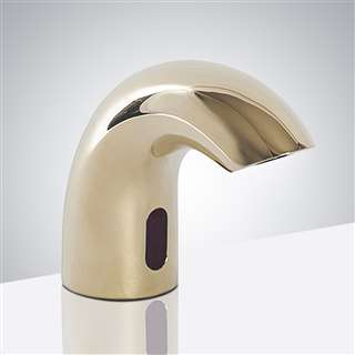 Cancun Commercial Shiny Gold Deck Mount Sensor Faucet