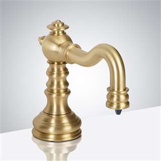 Florence Deck Mount Commercial Automatic Motion Sensor Soap Dispenser In Brushed Gold Finish