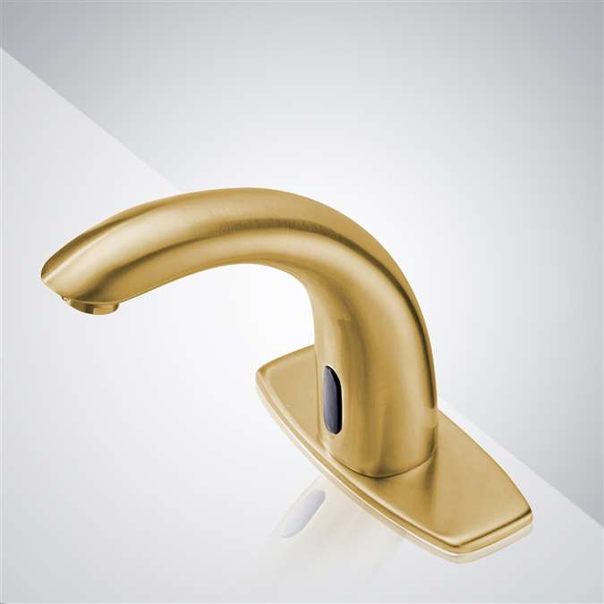 Brushed Gold touchless bathroom faucets