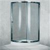 Sector Shape Polished Glass Sliding Door Shower Enclosure