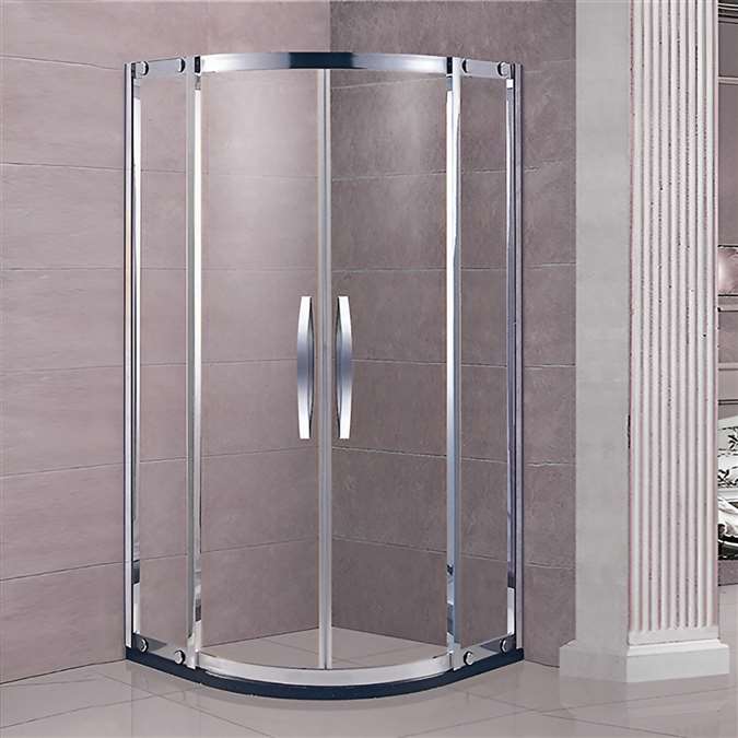 Sliding Door Sector Shape Open Component Shower Enclosure