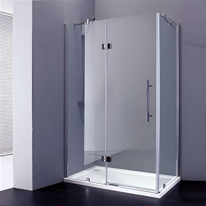 French Corner Sliding Door Bath Shower Enclosure