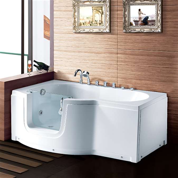 BathSelect Edirne Acrylic Freestanding Walk-in Tub 7% Special Coupon ...