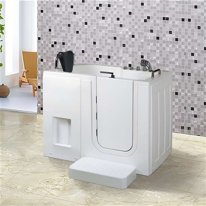 BathSelect Sofia Massage Style Freestanding Walk-in Tub