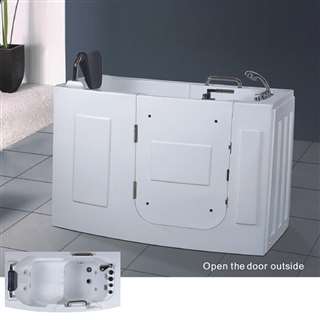 BathSelect Strasbourg bathtub With Door and Seat Walk-in Shower