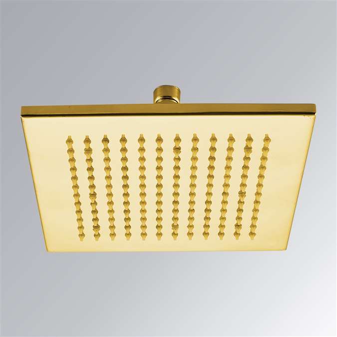 Gold Plated shower head multicolor led