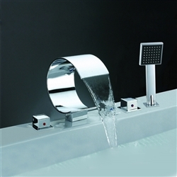 Chrome Waterfall Bathtub Faucet