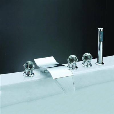 Chrome Waterfall Bathtub Faucet