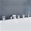 Chrome Waterfall Bathtub Faucet