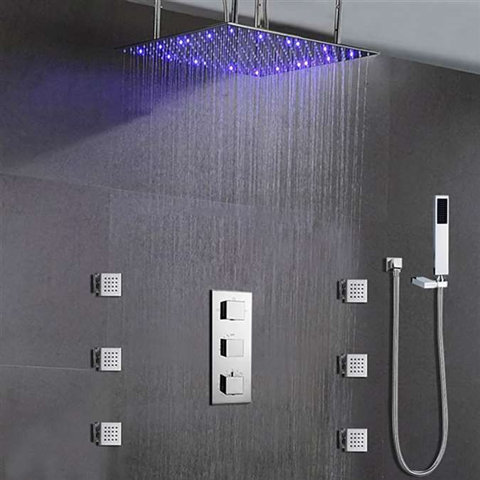 Oil Rubbed Bronze shower head multicolor led