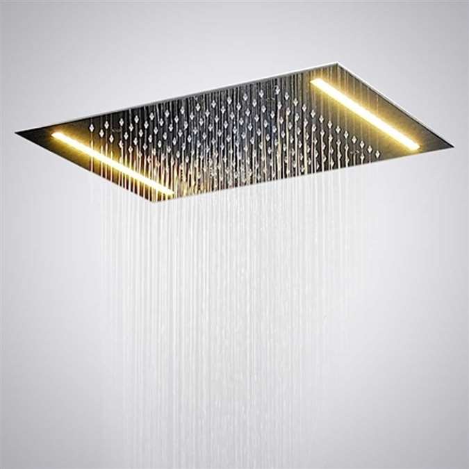 For Luxury Suite 20" Recessed Stainless Steel  Electric Rainfall Shower