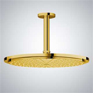 Gold Plated shower head multicolor led