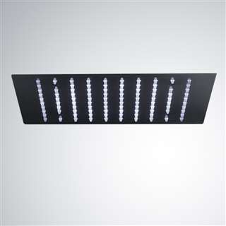 20" Stainless Steel Oil Rubbed LED Rainfall Shower