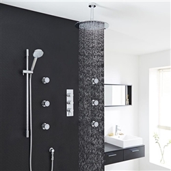 Soma Thermostatic Shower Set  Rain Head Multifunction Handset & 6 Jets