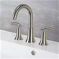 Créteil Hostelry Brushed Nickel Bathroom Widespread Vanity Sink Faucet Lead Free