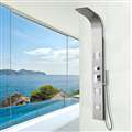 Lenox Stainless Steel Rainfall Waterfall Shower Panel with Pulsating Massage Body Sprays