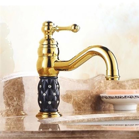 Lumina Luxury Gold Finish Bathroom Sink Faucet