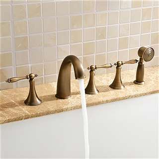 Faucet Sale Antique Soild Brass Bathroom Tub Faucet With Handheld Shower