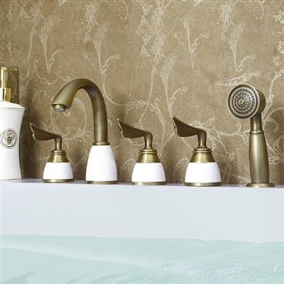 Napoli Creative Design 5PCS Deck mount Bathtub Faucet Set