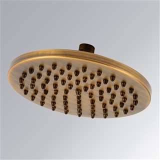 Brand New Antique Brass Rain Shower Head Faucet Led