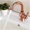 Fiego Rose Gold Sink Faucet Deck Mount