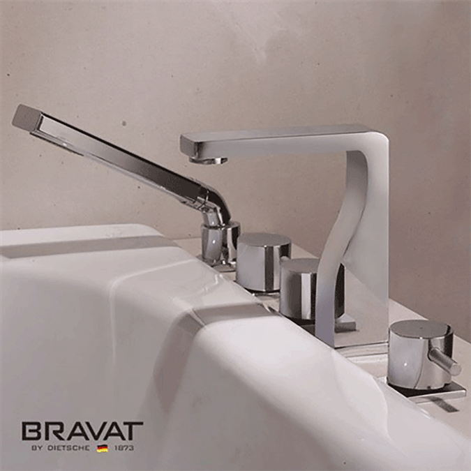 Bravat 5 hole bathtub shower faucet import from Swiss