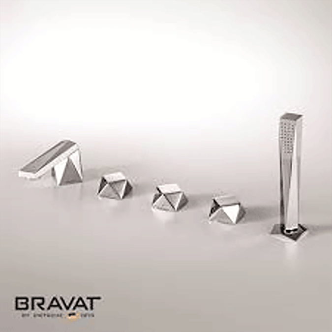 Bravat 5 hole bathtub shower faucet import from Swiss