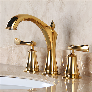 Lumina Solid Brass Luxurious 8 Inch Widespread Bathroom Faucet