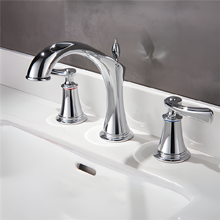 Lumina Solid Brass Luxurious 8 Inch Widespread Bathroom Faucet